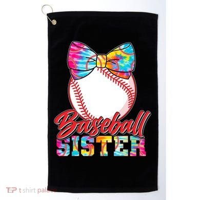 Cute Tie Dye Baseball Sister Golf Towel