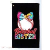Cute Tie Dye Baseball Sister Golf Towel thumb 0