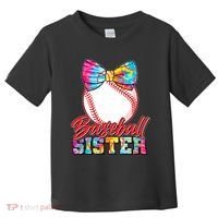Cute Tie Dye Baseball Sister Toddler T-Shirt thumb 0