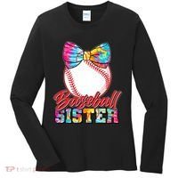 Cute Tie Dye Baseball Sister Women's Long Sleeve Shirt thumb 0