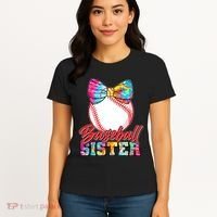 Cute Tie Dye Baseball Sister Women's T-Shirt thumb 4