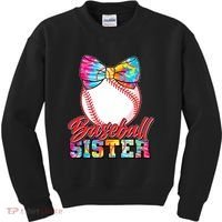 Cute Tie Dye Baseball Sister Kids Sweatshirt thumb 0