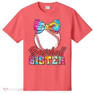 Cute Tie Dye Baseball Sister T-Shirt