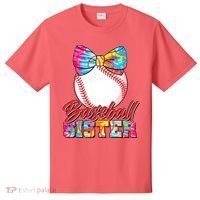 Cute Tie Dye Baseball Sister T-Shirt thumb 0