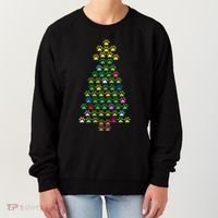 Christmas Tree Dog Paws Christmas Lights Women's Sweatshirt thumb 0