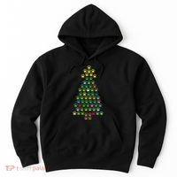 Christmas Tree Dog Paws Christmas Lights Hoodie thumb 0