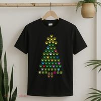 Christmas Tree Dog Paws Christmas Lights T-Shirt thumb 2