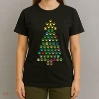 Christmas Tree Dog Paws Christmas Lights T-Shirt thumb 4