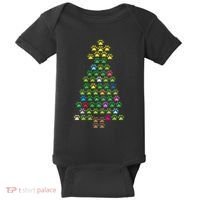 Christmas Tree Dog Paws Christmas Lights Baby Bodysuit thumb 0