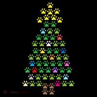 Christmas Tree Dog Paws Christmas Lights Toddler Hoodie thumb 2