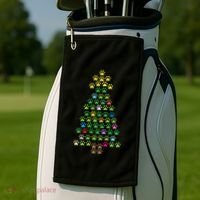 Christmas Tree Dog Paws Christmas Lights Golf Towel thumb 2