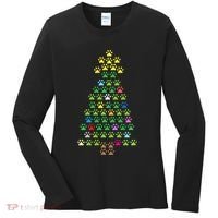 Christmas Tree Dog Paws Christmas Lights Women's Long Sleeve Shirt thumb 0