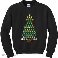 Christmas Tree Dog Paws Christmas Lights Kids Sweatshirt thumb 0