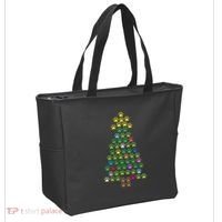 Christmas Tree Dog Paws Christmas Lights Tote Bag thumb 2