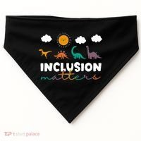 Cute TRex Dinosaur Inclusion Teacher Matters Special Education Gift USA-Made Doggie Bandana thumb 0
