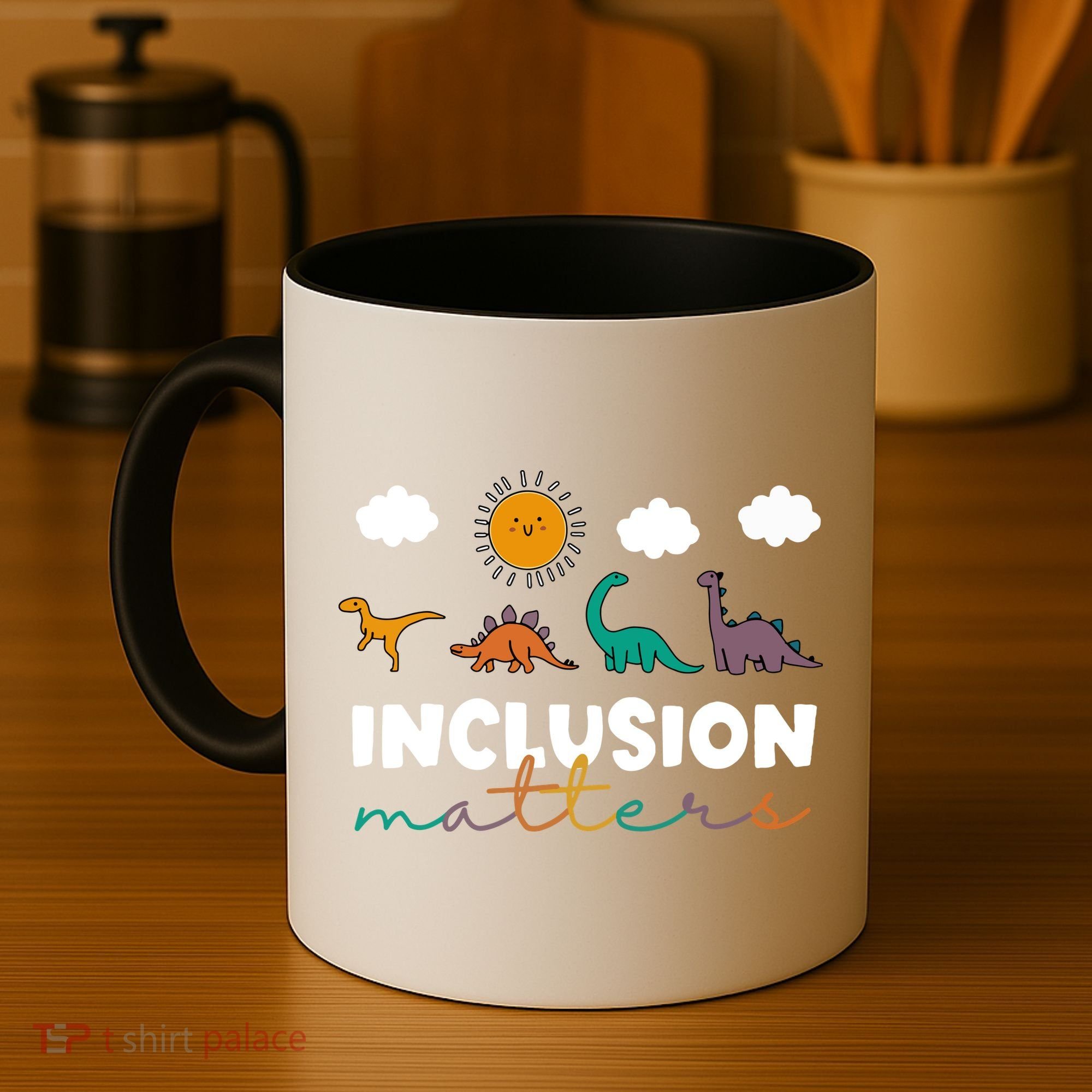 Cute TRex Dinosaur Inclusion Teacher Matters Special Education Gift Coffee Mug