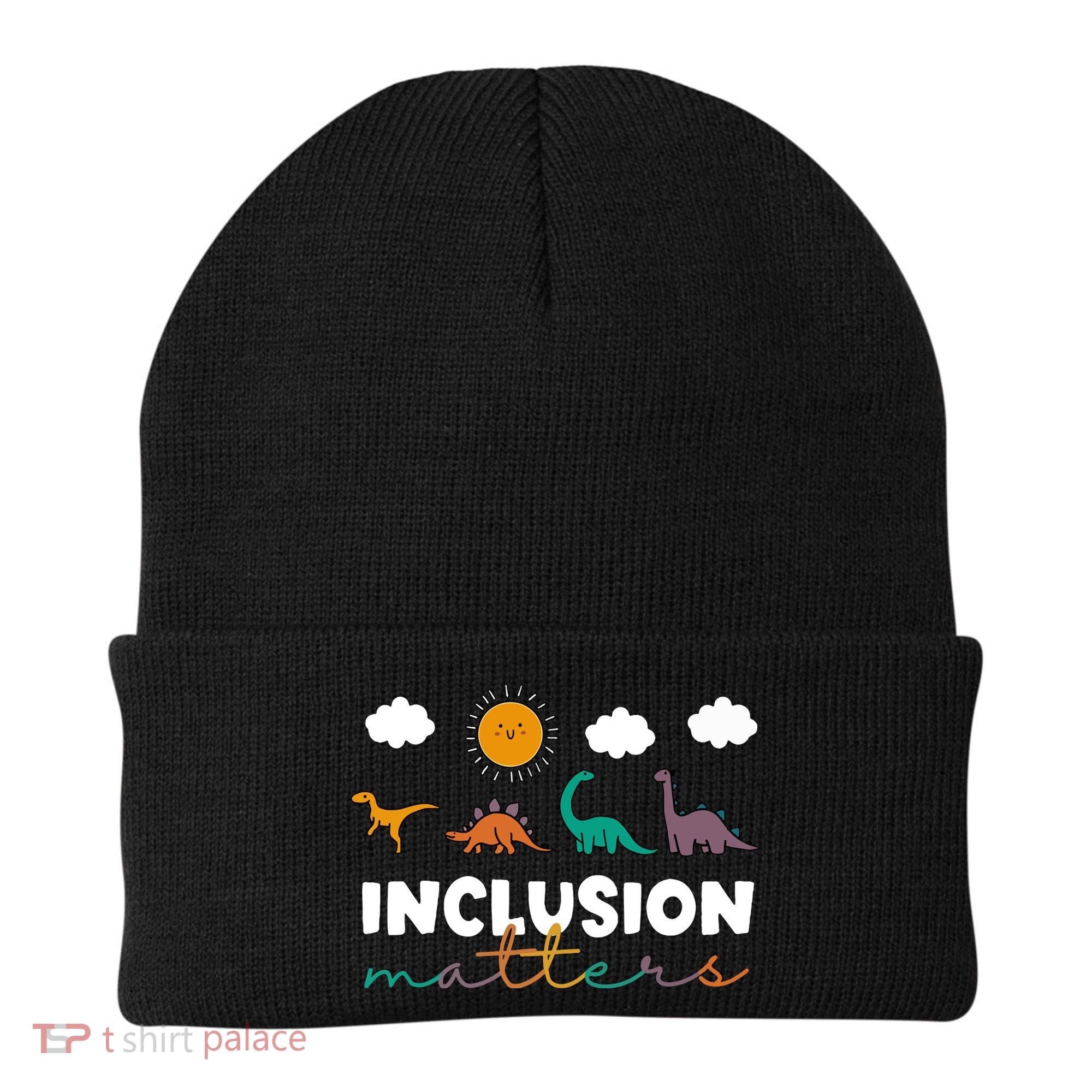 Cute TRex Dinosaur Inclusion Teacher Matters Special Education Gift Beanie