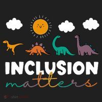 Cute TRex Dinosaur Inclusion Teacher Matters Special Education Gift Beanie thumb 2