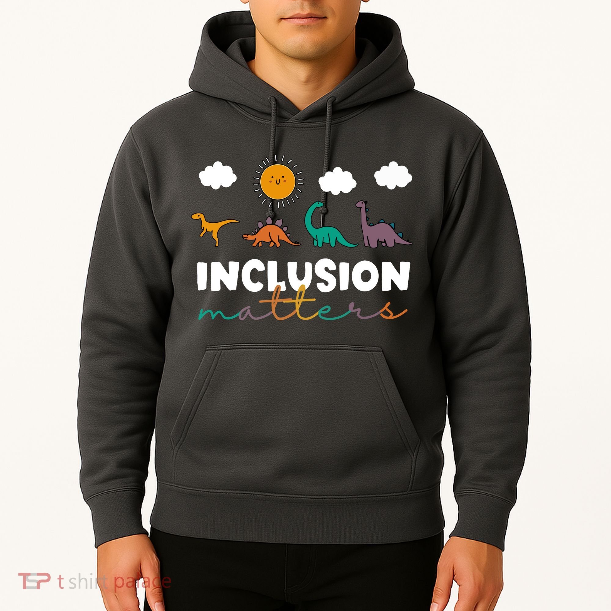 Cute TRex Dinosaur Inclusion Teacher Matters Special Education Gift Hoodie