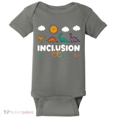 Cute TRex Dinosaur Inclusion Teacher Matters Special Education Gift Baby Bodysuit