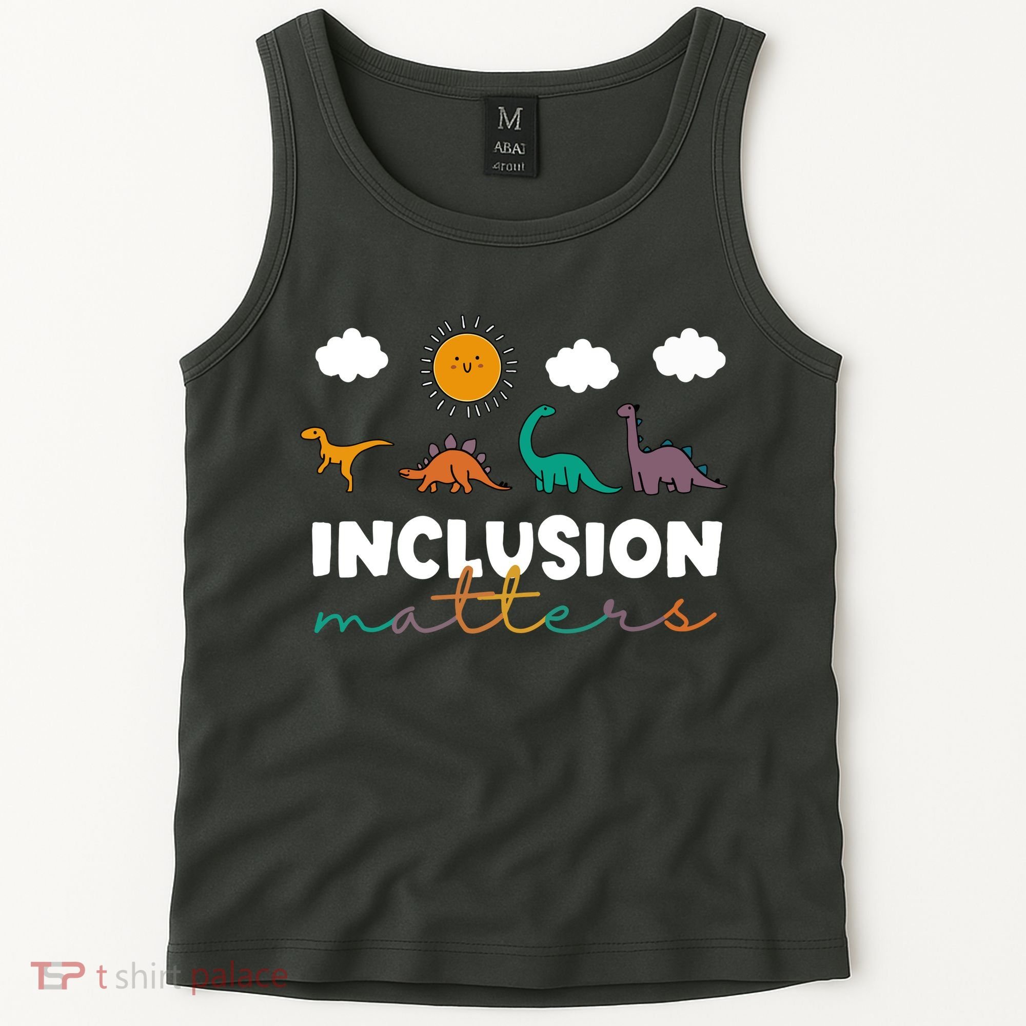 Cute TRex Dinosaur Inclusion Teacher Matters Special Education Gift Tank Top