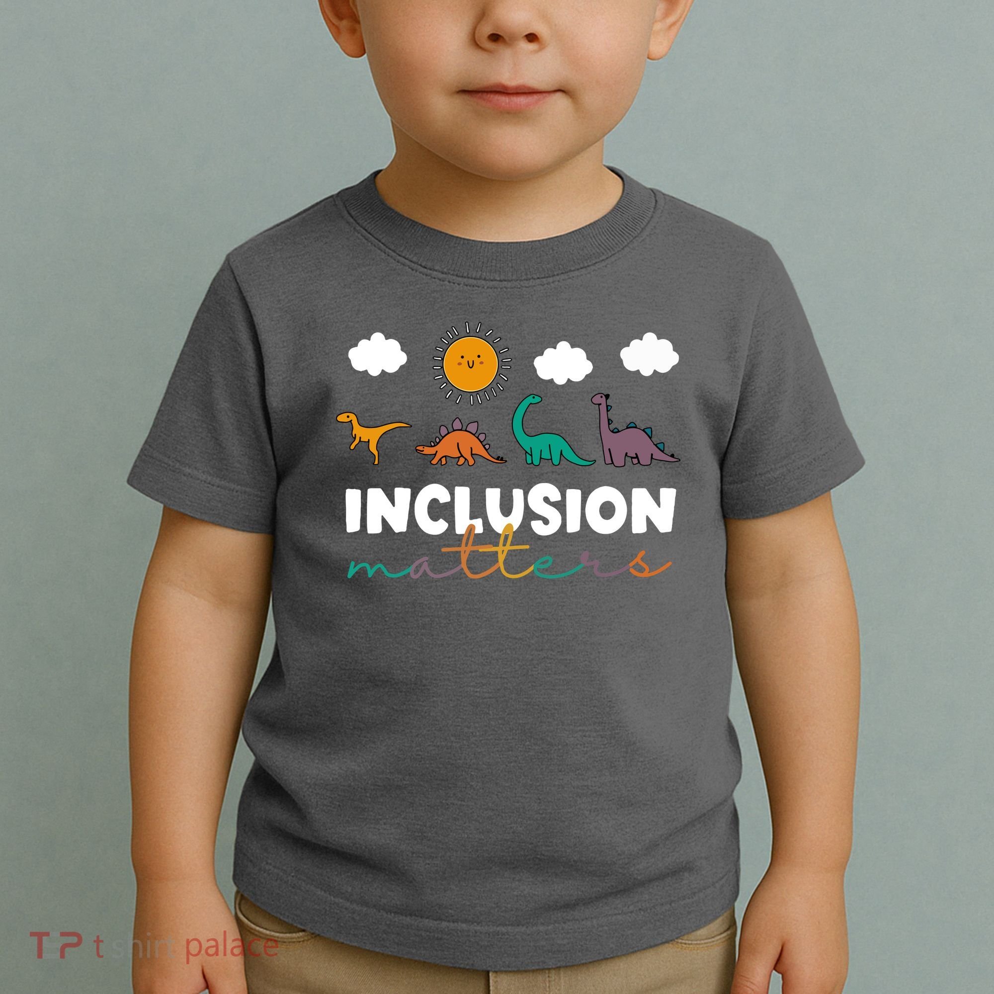 Cute TRex Dinosaur Inclusion Teacher Matters Special Education Gift Toddler T-Shirt
