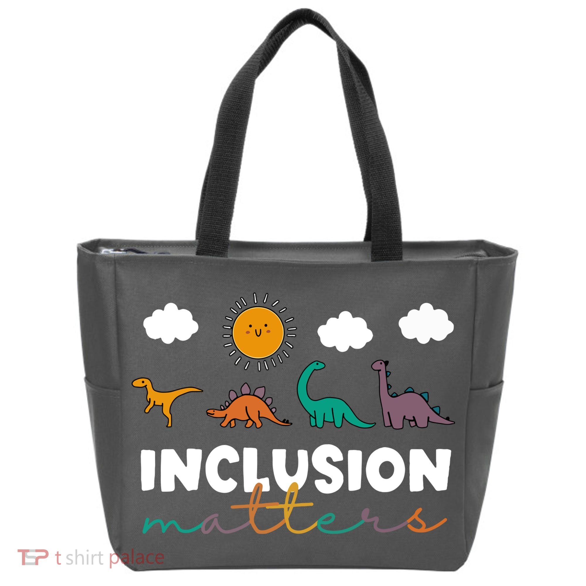 Cute TRex Dinosaur Inclusion Teacher Matters Special Education Gift Tote Bag