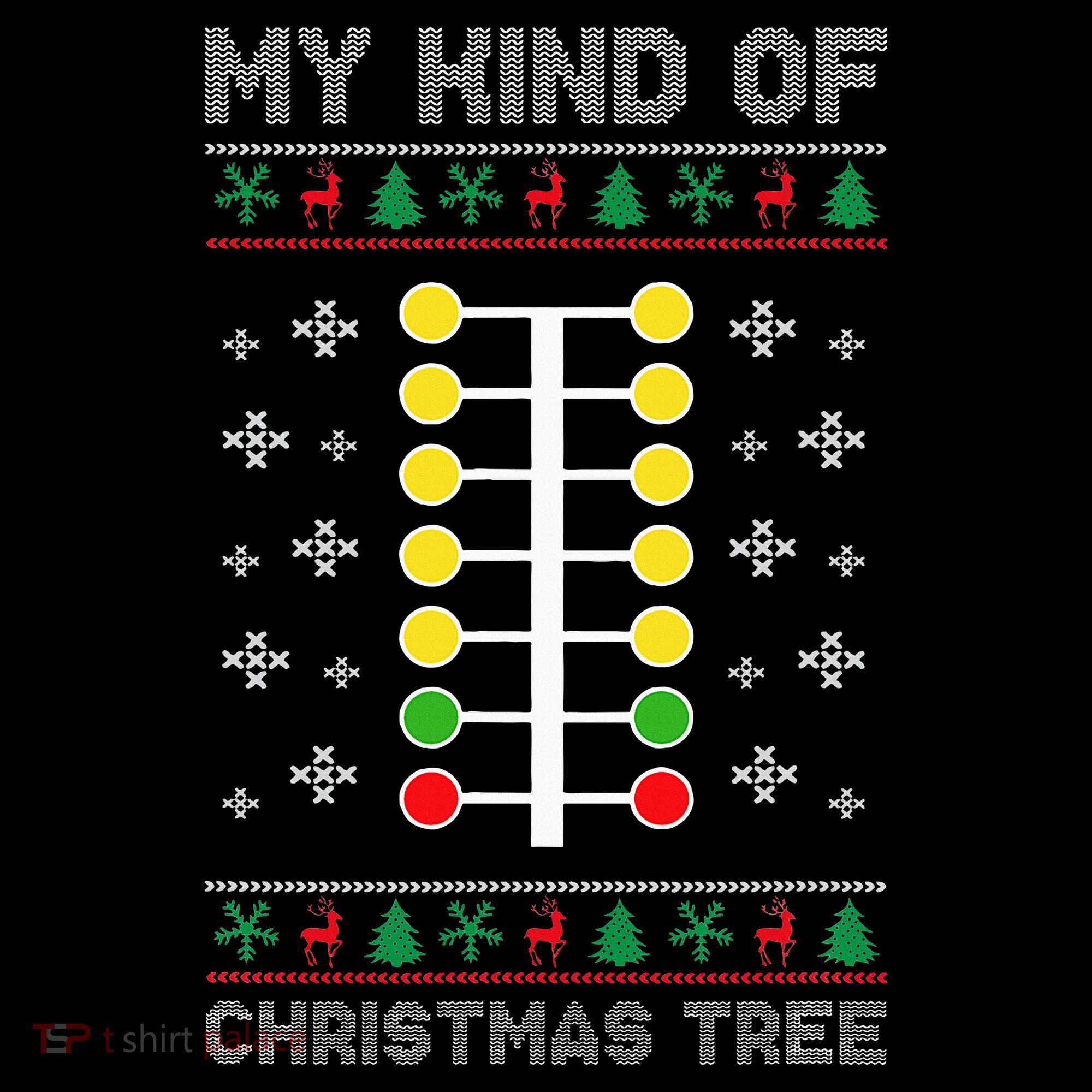 Christmas Tree Drag Racing Xmas Gift Hoodie