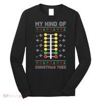 Christmas Tree Drag Racing Xmas Gift Long Sleeve Shirt thumb 0