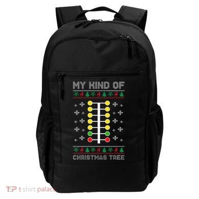 Christmas Tree Drag Racing Xmas Gift Backpack