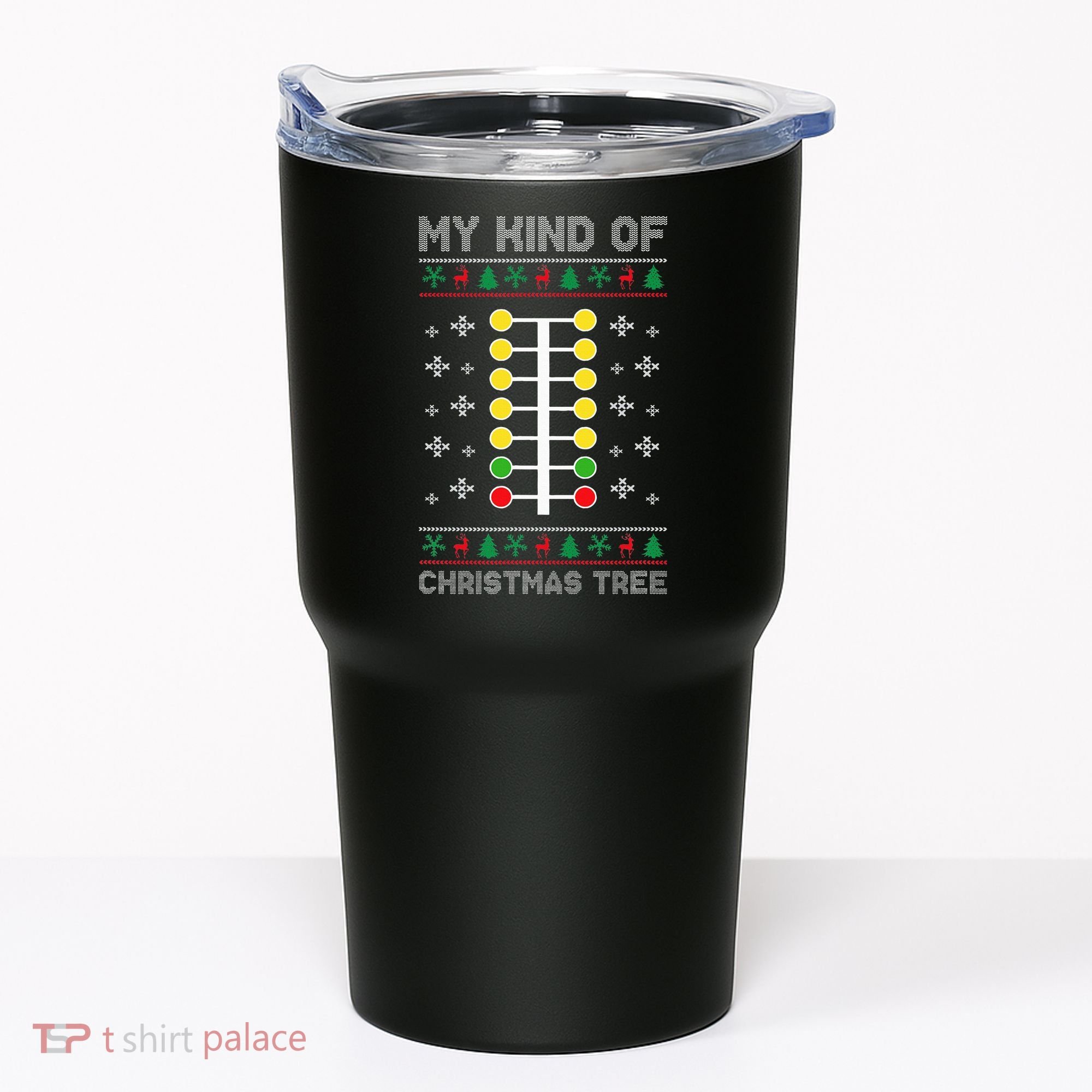 Christmas Tree Drag Racing Xmas Gift Tumbler