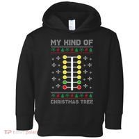 Christmas Tree Drag Racing Xmas Gift Toddler Hoodie thumb 0