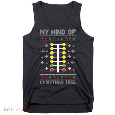 Christmas Tree Drag Racing Xmas Gift Tank Top