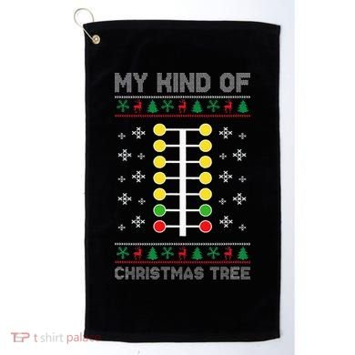Christmas Tree Drag Racing Xmas Gift Golf Towel