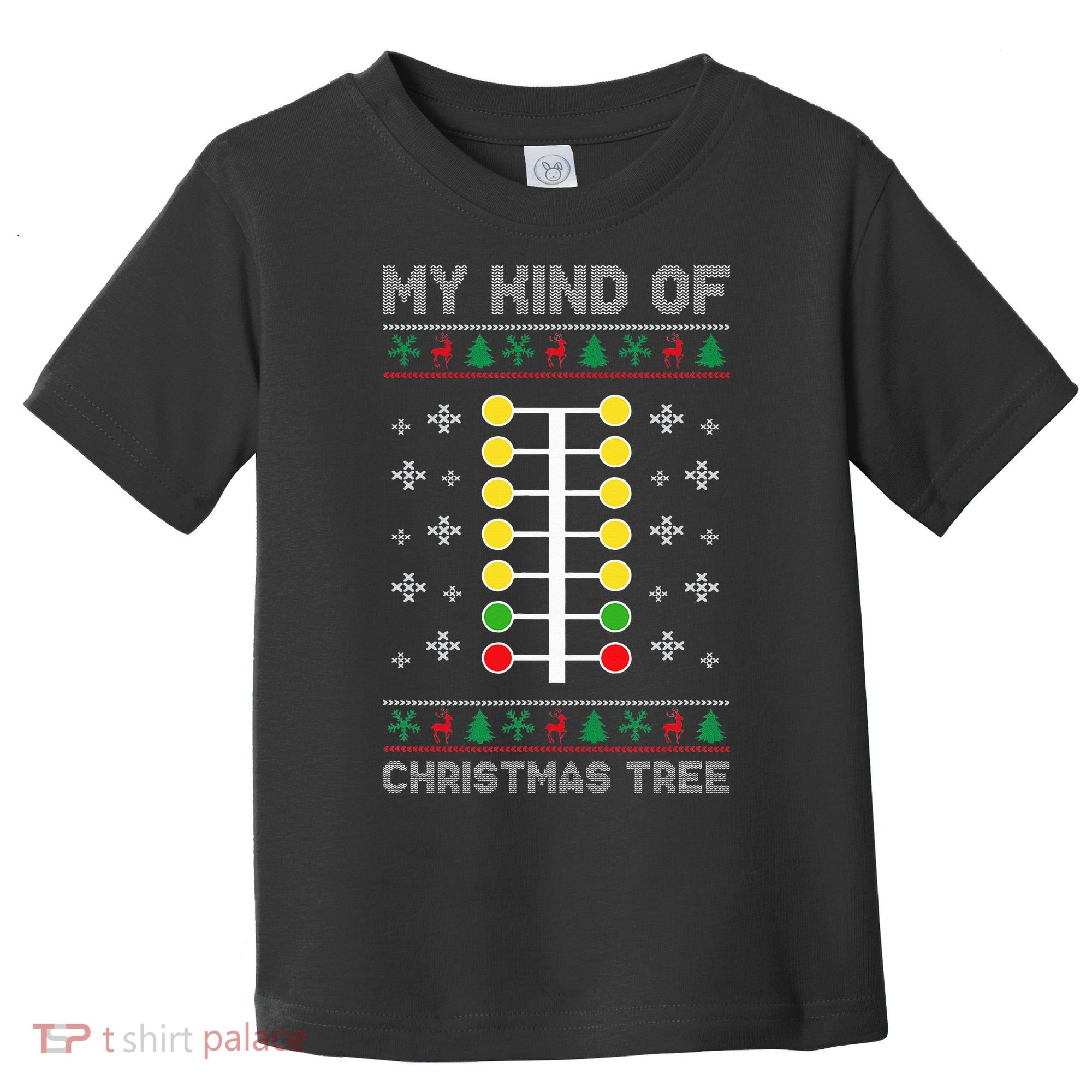 Christmas Tree Drag Racing Xmas Gift Toddler T-Shirt