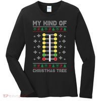 Christmas Tree Drag Racing Xmas Gift Women's Long Sleeve Shirt thumb 0