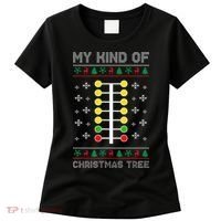 Christmas Tree Drag Racing Xmas Gift Women's T-Shirt thumb 0