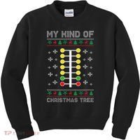 Christmas Tree Drag Racing Xmas Gift Kids Sweatshirt thumb 0