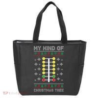 Christmas Tree Drag Racing Xmas Gift Tote Bag thumb 0