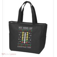 Christmas Tree Drag Racing Xmas Gift Tote Bag thumb 3