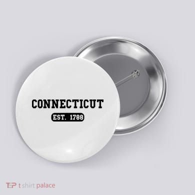 Connecticut Throwback Design Classic Button