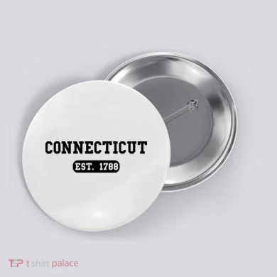 Connecticut Throwback Design Classic Button