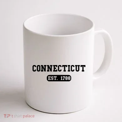 Connecticut Throwback Design Classic Coffee Mug back