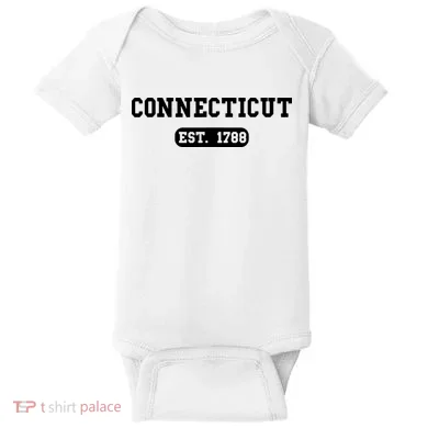 Connecticut Throwback Design Classic Baby Bodysuit