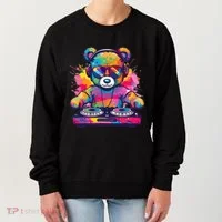 Cartoon Teddy Dj Women's Sweatshirt thumb 0