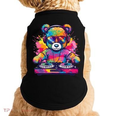 Cartoon Teddy Dj Doggie Tank