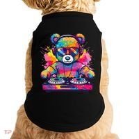 Cartoon Teddy Dj Doggie Tank thumb 0