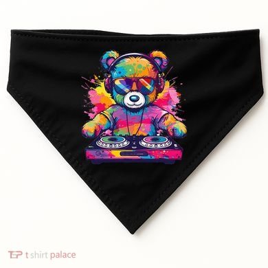 Cartoon Teddy Dj USA-Made Doggie Bandana