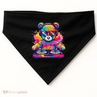 Cartoon Teddy Dj USA-Made Doggie Bandana thumb 0