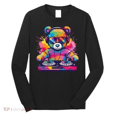 Cartoon Teddy Dj Long Sleeve Shirt
